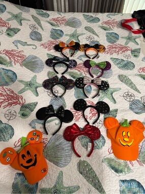Lot of Disney hats, and ears